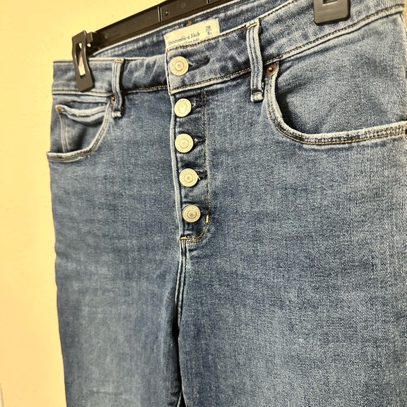 Abercrombie & Fitch High Rise Super Skinny Ankle Jeans Button Fly Size 28 - Picture 3 of 6